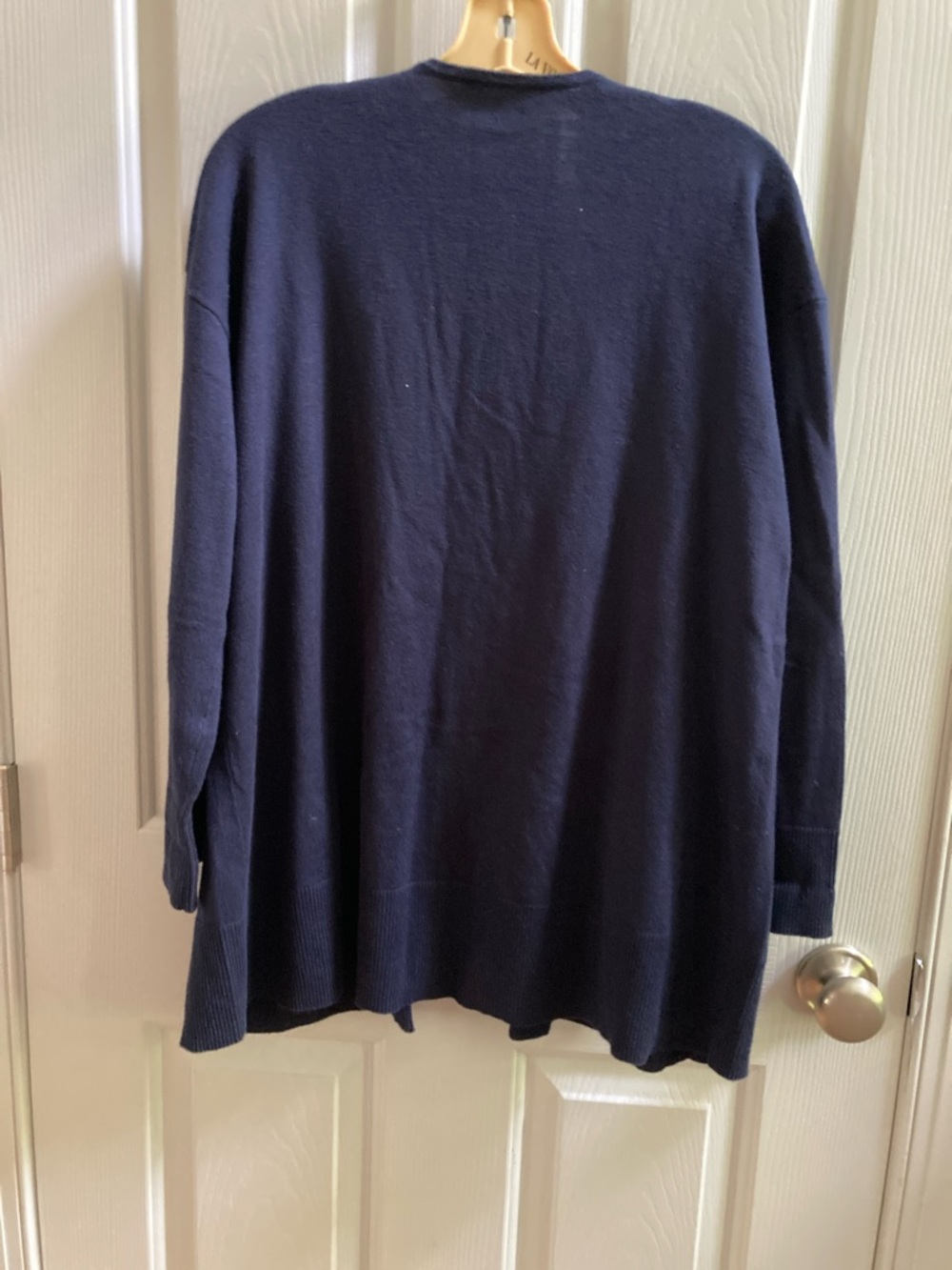 J.Jill Open-Front Blue Cardigan with Pockets - Picture 2 of 5